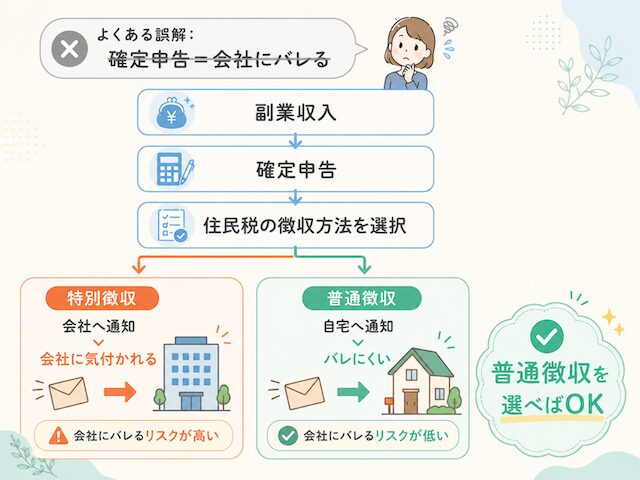 住民税を「自分で納付」にすると副業がバレにくくなる仕組み